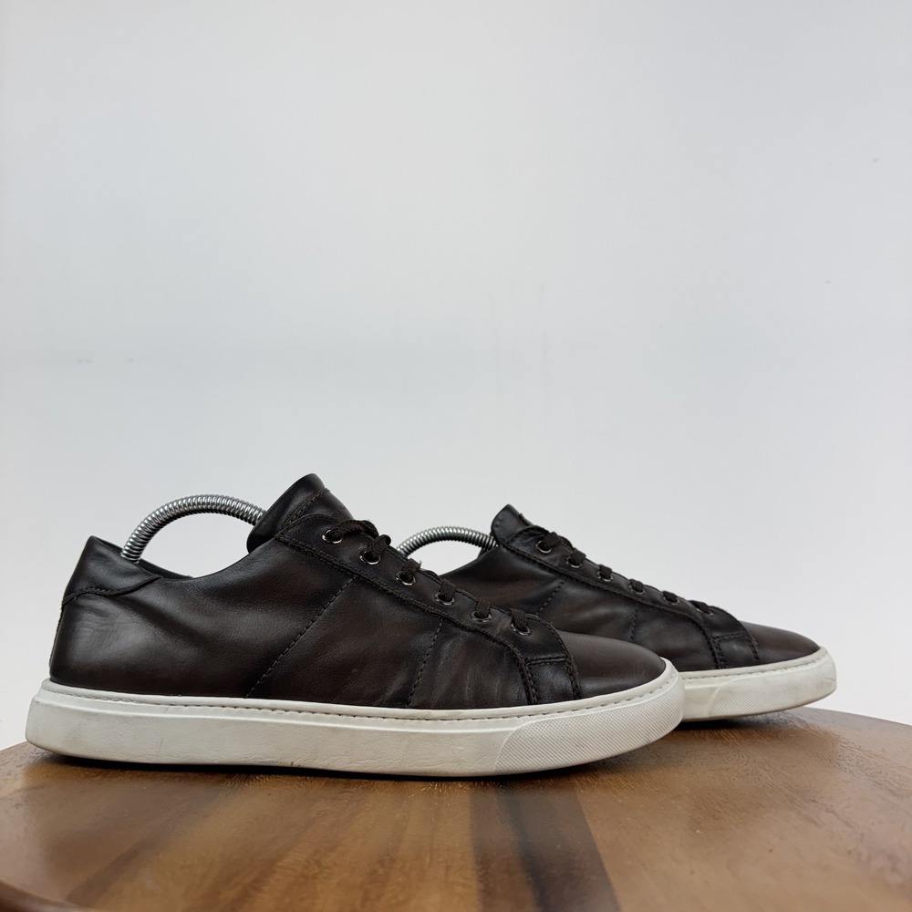Mens To Boot New York Colton Brown Leather Comfort Casual Sneakers Size 9.5 GUC